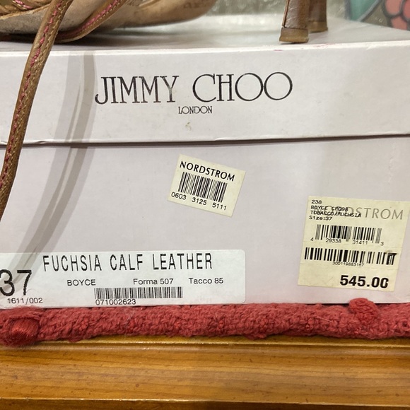 Jimmy Choo Boyce Strappy Sandals Heels Size 37 - Picture 10 of 16